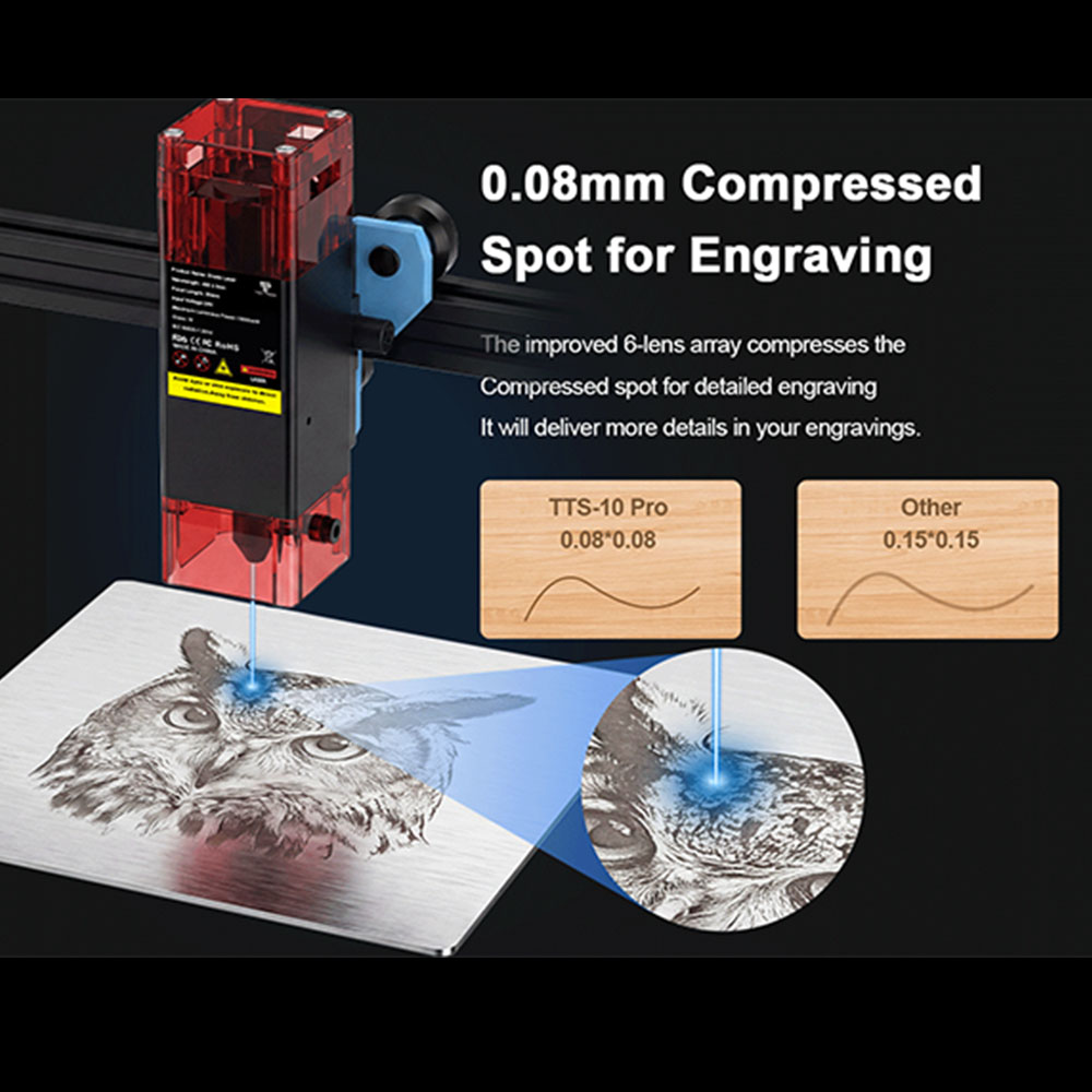 TWOTREES TTS-10 Pro Laser Engr - Acrylic Cutting Machine 评论和价格