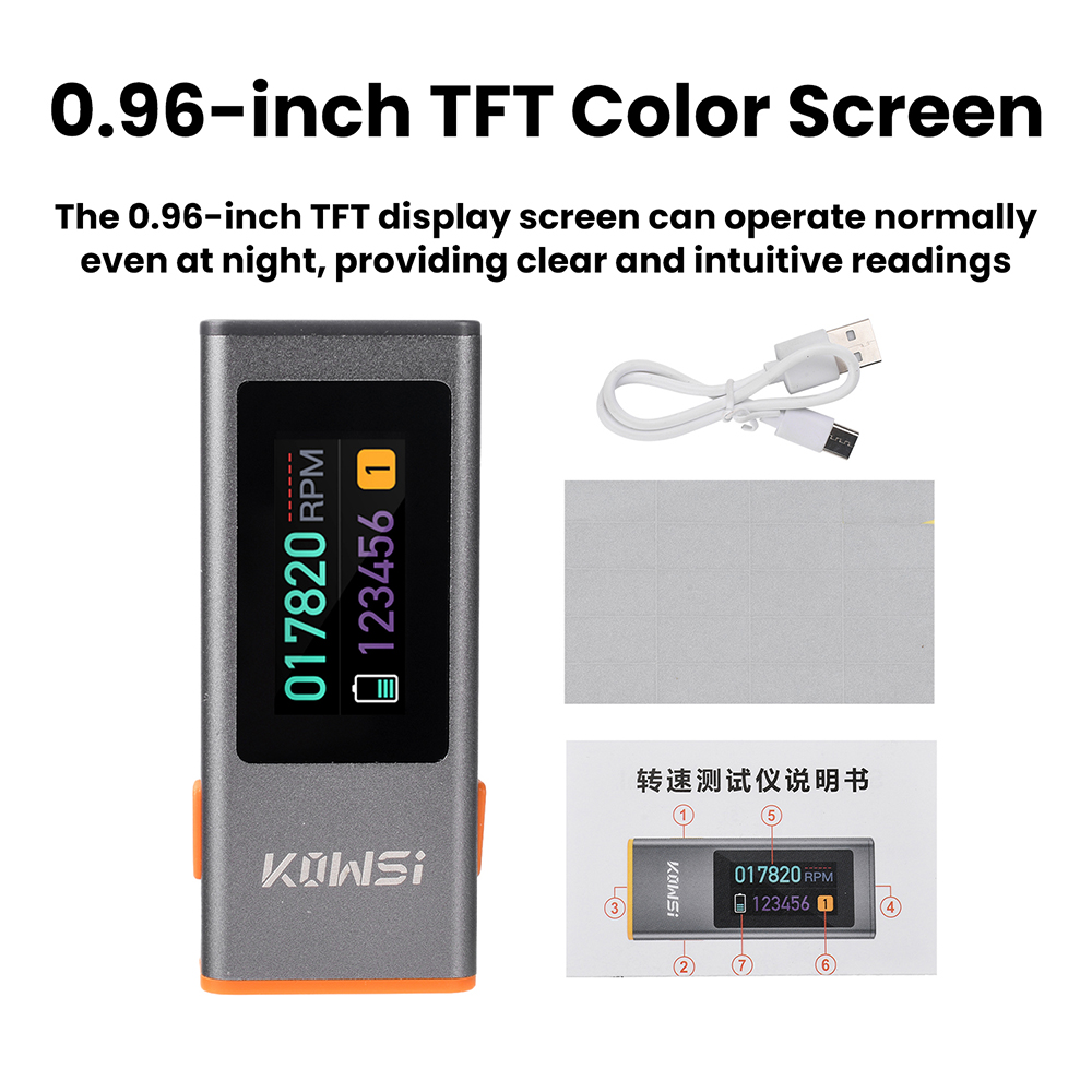 0.96-inch TFT infrared RPM spe - Industrial Laser Tachometer 评论和价格