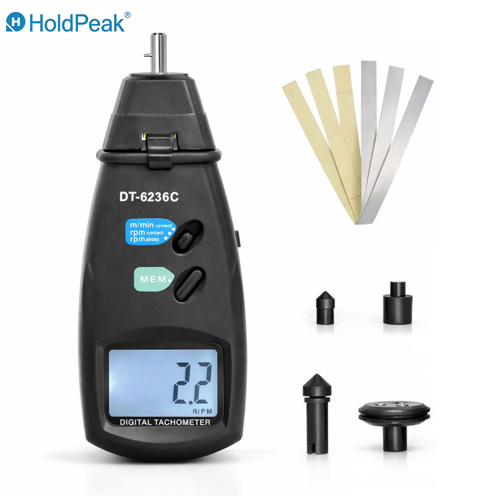 HoldPeak Contact & Laser Tacho - Industrial Laser Tachometer 评论和价格
