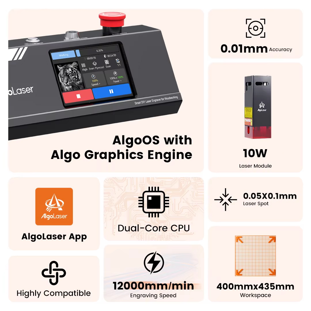 Algolaser DIY Table 40*43cm CN - Industrial Laser Cutting Machines 评论和价格