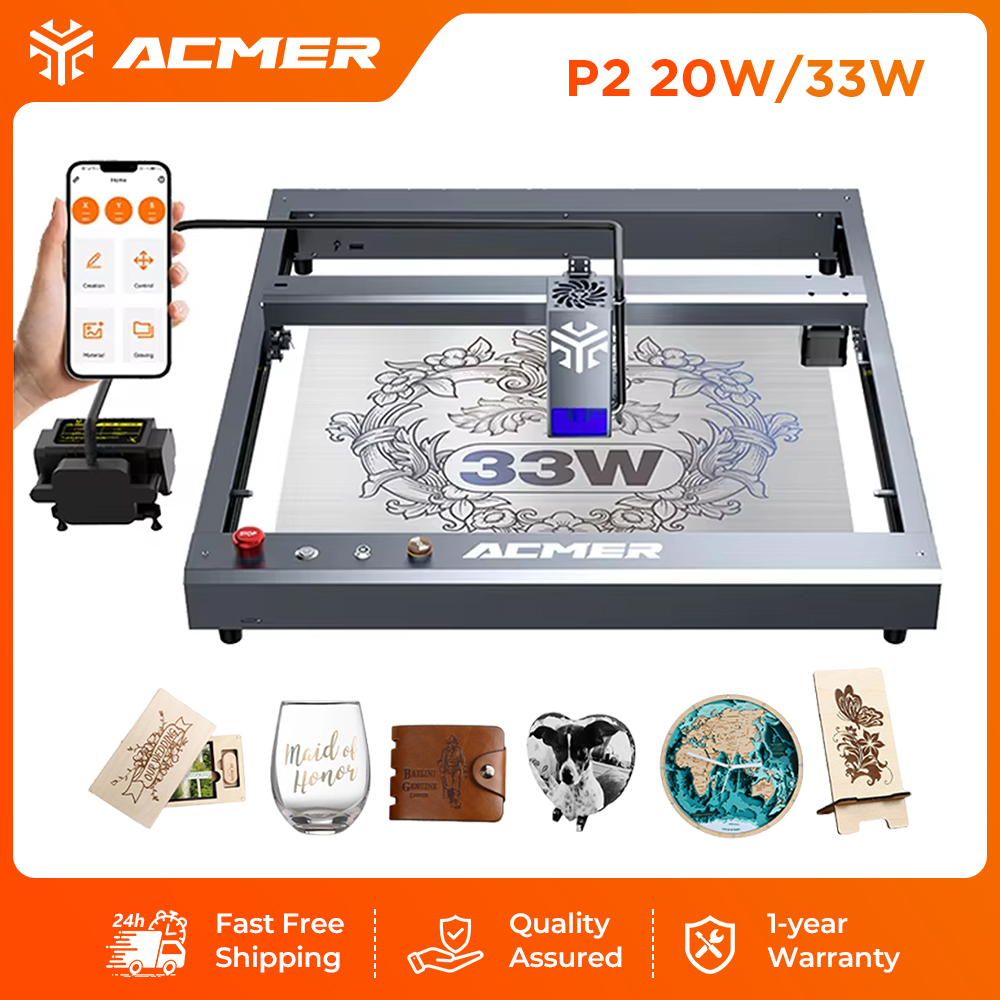 ACMER P2 33W Laser Engraver an - Industrial Laser Cutting Machines 评论和价格
